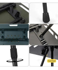 No Sweat Adjustable Folding Table Legs Crafted From Smooth Aluminum Alloy With Lock Tight Nylon Connectors, detailed assembly view.