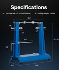 Specifications of Pro Grade Motorcycle Wheel Balancer And Truing Stand With Spin Static Truing Stand For Accurate Balance And Spoke Truing On Most Motorcycles And Sport Dirt Bikes With Adjustable Centering Cones And Truing Pointer Blue