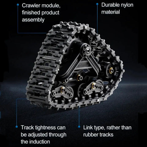 All Terrain Caterpillar Track Set 2Pcs For 1/18 FCX18 And 1/24 FMS RC Trucks Beefed Up Replacement Parts With Durable Nylon Material