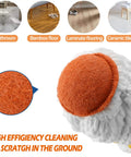 Close-up of scrub pad on Self Wringing Twist Mop With Long 57 Inch Handle Microfiber Floor Mop, suitable for various floors.