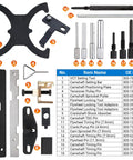 18Piece Engine Timing Tool Kit With Camshaft Lock And Flywheel Lock For Ford EcoBoost TiVCT Duratec Engines Replaces 3031097 3031552 Fits Ford Focus Fiesta Escape Mazda 3 Volvo For Precise Timing Alignment showing full tool set with item list