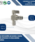 Ten Pack PEX A Expansion F1960 Half Inch Angle Valve Kit, PEX A Angle Ball Valve, Full Port Brass, Compatible With All PEX Tubing, 400 PSI