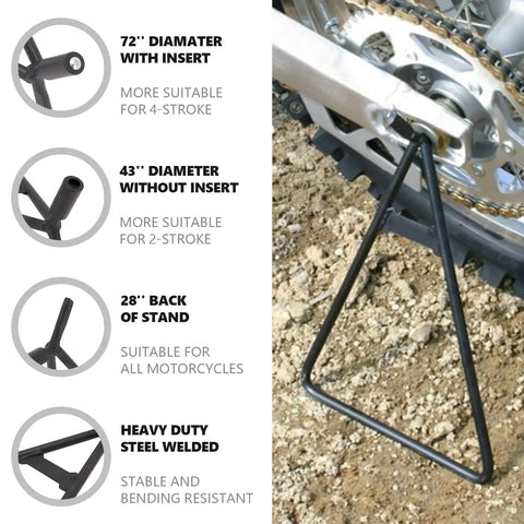 Dirt Bike Triangle Stand Universal For 80 To 500cc Motocross Enduro Pit Bike Steel Triangle Kickstand supporting rear wheel