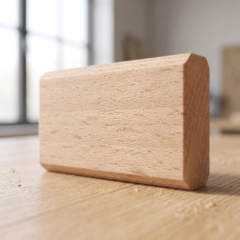 100 Pack Wood Tenon Pins For Furniture Construction And Cabinet Making With Precise Fit And Strong Frame Joinery For DIY Projects Designed For Panel Doors Cabinets And Custom Pro Grade Furniture Assembly, close-up wood block