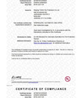 Certificate of Compliance for Quick Response Chrome Fire Sprinkler Head, details UL standards and approval.
