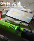 Third Gen LED Work Light For Mechanics, Beast Mode 3200 Lumens Under Hood Brightness charging smartphone with power bank feature on concrete surface