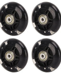 4-pack of 69mm inline skate wheels with PU rubber and ABEC 9 bearings for outdoor hockey skates and luggage, ultra quiet, smooth ride