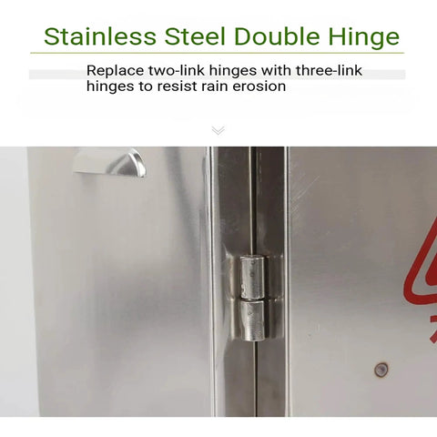 Durable 304 Stainless Steel Electrical Box And Junction Enclosure Built To Last And Tough As Nails Weatherproof Outdoor Cable Box hinge detail