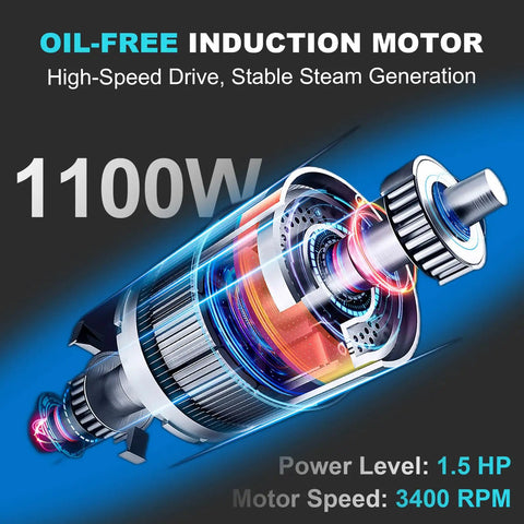 Top Pick Heavy Duty Ultra Quiet Air Compressor 6.3 Gallon Oil Free 1.5HP Motor High Output 116 PSI Fast Fill For Professional Use At Home Garage Workshop Projects And Auto Repair Jobs