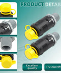 Oil Drain Valve For Lawn And Garden Equipment Fits AYP 181654 428287 Craftsman dual view with yellow cap and thread detail.