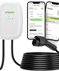 Plug And Go Level 2 Ev Charger With J1772 Connector 48 Amp 240 Volt Wifi Enabled Electric Vehicle Charging Station with display and connector.