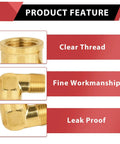 Pack Of Two Three Quarter Inch MNPT To Three Quarter Inch FNPT 90 Degree Barstock Street Elbow Brass Pipe Fitting product features