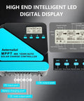 40A MPPT Solar Charge Controller For 12/24V Systems With Adjustable LCD, Timer, And Dual USB Ports, Max Input 100V