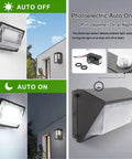 Three Pack Outdoor Photocell Sensor For Dusk To Dawn Lighting No Fuss 120 277V Photoelectric Switch on wall pack light
