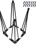 Hairpin Metal Table Legs 20 Inch Set of 4 With Black Screws And Adjustable Cushion Floor Protectors, black hairpin legs