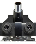 LED Trinocular Compound Microscope With Phase Contrast Kit close-up view of eyepiece and trinocular head