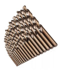 Heavy Duty 19 Piece HSS M35 Cobalt Twist Drill Bit Set For Metal And Aluminum Drilling With Straight Shank Deep Hole Machinist Tools Kit, set view
