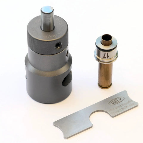 Shoulder Referenced Brass Case Trimmer With No 15 Collet For 300 AAC Blackout Pro Grade Build Ultra Smooth SKF Ball Bearing Sharp M2AL HSS