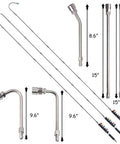 Heavy Duty Pressure Washer Extension Wand Set 9 Pack With 30 90 And 120 Degree Curved Wands Six Nozzle Tips Ten Replacement Washers