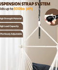 Hammock Chair With Foot Rest And Cushions For Ultra Cozy Comfort Supports Up To 500 Pounds Collapsible Spreader Bar Easy Storage