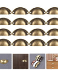 Vintage Wardrobe Handles And Drawer Pulls Antique Brass Half Moon Cabinet Hardware For Furniture Drawers And Doors, Rustic Knobs Set