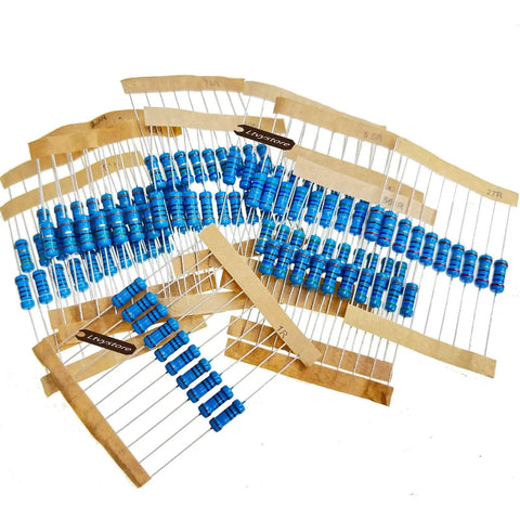 1 Watt Resistor Kit With 1000 Piece 100 Values Metal Film Resistors From 1 Ohm To 1 Meg Ohm 1 Percent Tolerance For Arduino DIY Nerds