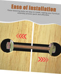 Professional Grade Furniture Connector Bolts 12 Pack Flat Head Wood Joiner Kit shown in wood for easy installation.