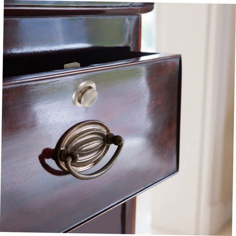 Keyless Push Button Door Latch Lock For Rv Cabinets And Drawers Low Profile Build Heavy Duty Zinc Alloy Hardware No Fuss Quick Snap on wooden drawer.