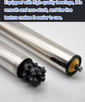 Rock Solid Stainless Steel Conveyor Rollers Five Pack Heavy Duty Idler Tubes featuring smooth surface and high-quality bearings.