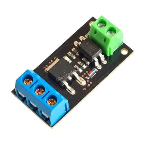 Isolation MOSFET Module With Optocoupler For PWM Control 40V 50A High Power Switch For Arduino ESP32 Raspberry Pi DC Motor LED Strip Solenoid Valve Maker Friendly DIY Projects 5 Piece Pack, black PCB