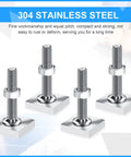 12 Pack M6 35mm T Slot Bolts with square heads for roof rack stainless steel, heavy duty kit with nuts and washers, displayed upright.