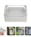 Top Tier 6 Pack Waterproof Electrical Box Enclosure With Clear Transparent Cover For Security Modules And Systems Ensures Easy Vis and Component Longevity Durable Abs Plastic Housing Perfect For Outdoor Home Installations, clear cover, ABS material