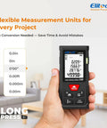 Kick The Bucket On Flimsy Metal Tapes And Grab This Boss Level Laser Distance Meter With Built In Bubble Level for easy measurements.