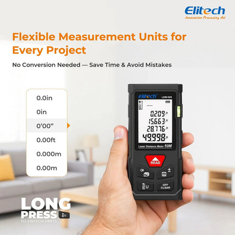 Kick The Bucket On Flimsy Metal Tapes And Grab This Boss Level Laser Distance Meter With Built In Bubble Level for easy measurements.