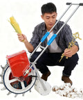 Manual Seed Planter Tool For Garden And Farm Portable Push Seeder With Seed Wheel And Spare Spring Delivers Precise Seed Spacing And Fertilizer Dispensing For Corn Soybeans Cotton And Backyard Homestead Use