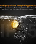5W 110V Outdoor Landscape Spotlight Kit IP65 Waterproof Warm White 3000K submerged in water, demonstrating waterproof feature