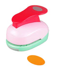 1 Inch Oval Lever Punch For Crafting And Scrapbooking Handheld Paper Punch For DIY Cards Gift Tags Candy Color Finish