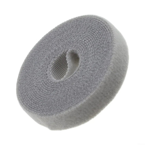 Premium Nylon Cable Organizer Strap Kick Your Desk Cord Chaos Into Shape With Reusable Loops to Ditch the Snarl and Keep Your Home Office Seamless Tangle Free, gray nylon roll.