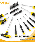 All In One 228 Piece Mechanic Tool Set With Socket Wrench Auto Repair Kit in durable chrome pro grade hand tools laid out on white surface