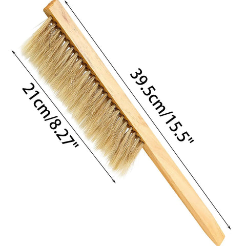 Two Pack Bee Brush With Wooden Handle For Beekeeping, Soft Horsehair Bristles, Bee Hive Brush, Beekeeping Tool For Frame Inspections
