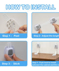 No Drill Anti Tip Furniture Straps With Heavy Duty Adhesive Wall Anchors To Keep Your Crib Safe setup guide with installation steps.