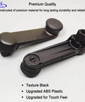 2-pack Window Crank Handle Replacement Textured Black For Ford F150 F250 F350 F450 F550 Super Duty E150 E250 Ranger