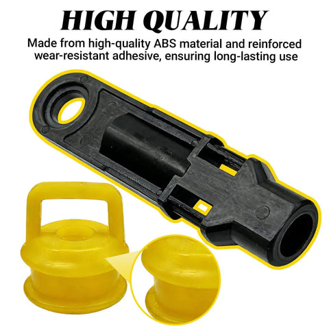Five Piece Transmission Shifter Linkage Cable Bushing Repair Kit with ABS and silicone components, close-up view