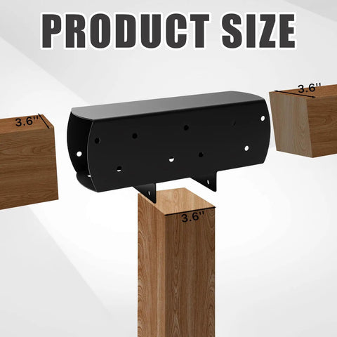 2 Pack 4 By 4 3 Way T Shaped Pergola Brackets Metal Wood Post Connector for Pergola and Outdoor Structures heavy duty kit