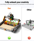 Tight Grip 4th Axis Rotary Table For CNC Router Engraver With 1:4 Belt Drive And Quick Swivel Chuck, showing four-axis movement.
