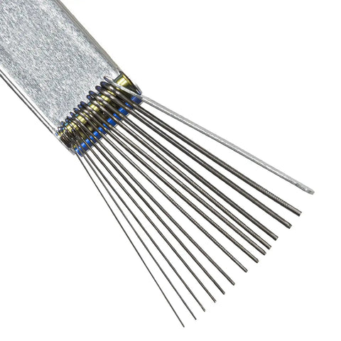 Pro-Grade Welding Tip Cleaner Tool Kit With 13-Wire Set for precise welds, showing spiral wires for thorough cleaning of torches