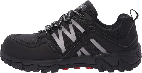 Slip Resistant Work Shoes For Men Non Slip Steel Toe Sneakers Size 9.5 Black Durable Composite Toe Safety Footwear With EH Certification