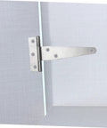 Heavy-duty cabinet door hinges installed on a door
