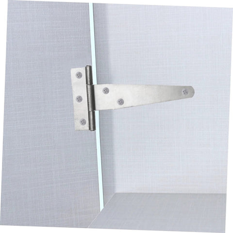 Heavy-duty cabinet door hinges installed on a door