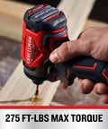 V20 Cordless Impact Wrench One Half Inch Bare Tool Only With Brushless Motor being used on wood surface